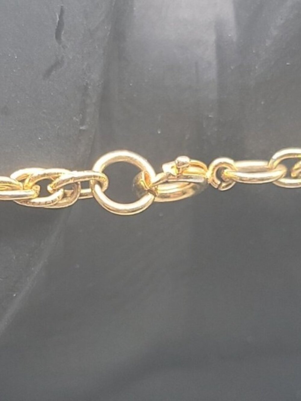 Vintage Lisner Figure 8 Pendant Necklace Textured Gold Tone - Picture 8 of 15